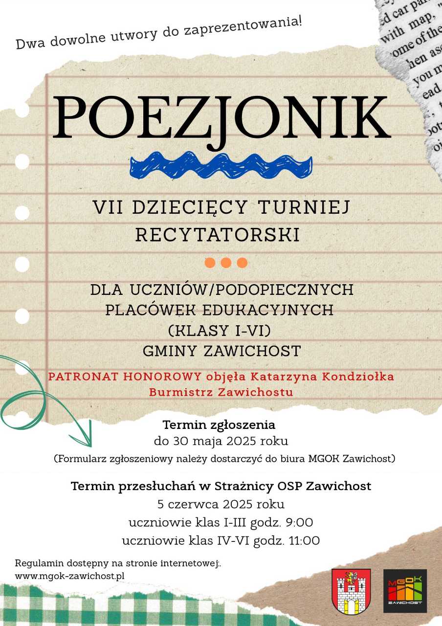 Poezjonik - VII Dziecięcy Turniej Recytatorskim 