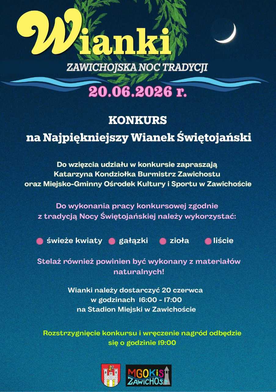 Regulamin konkursu na Najpiękniejszy Wianek Świętojański